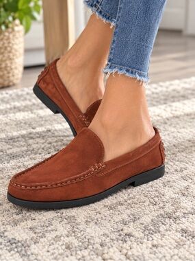 Azaleia Brown Slip on Loafers Shoes Size 9.5